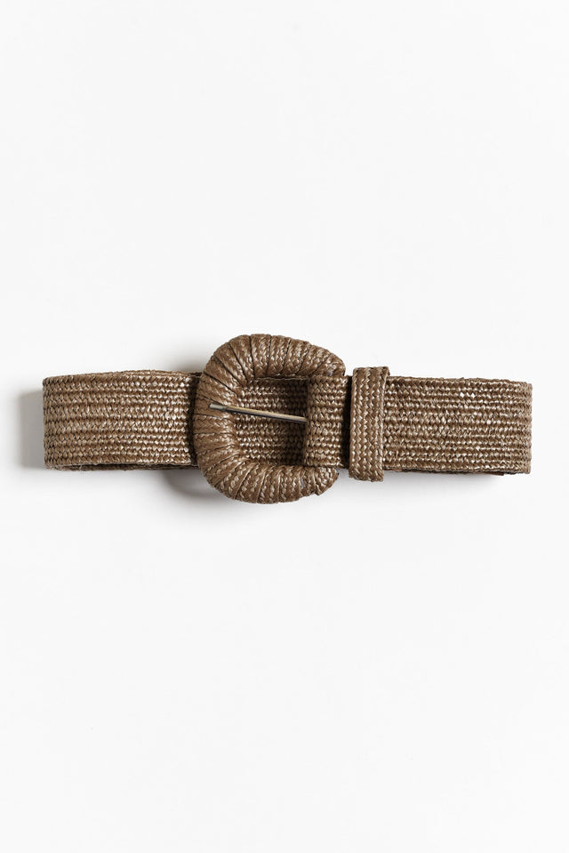 Dia Brown Woven Stretch Belt image 1