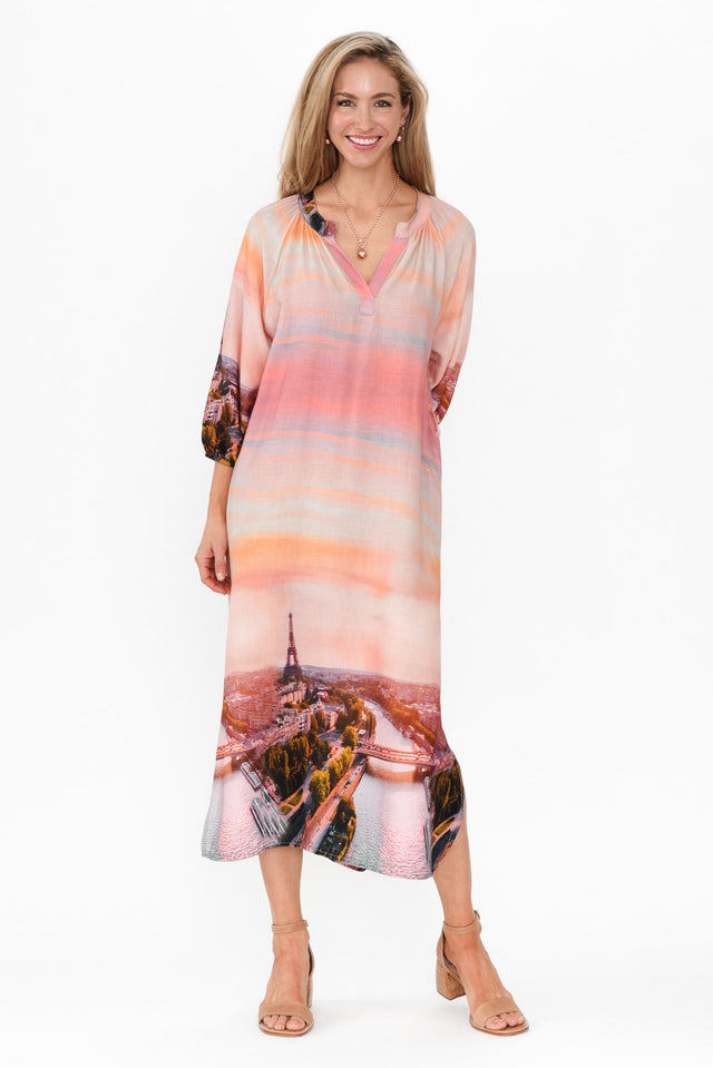 Dianna Pink Paris Linen Blend Dress image 7