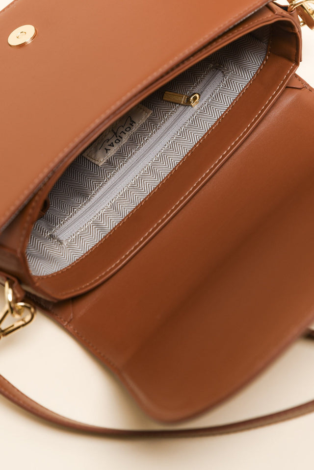 Dickens Tan Leather Crossbody Bag image 3