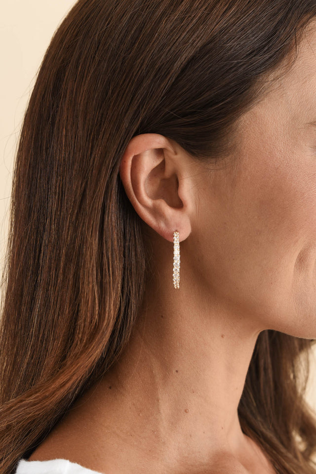 Dolce Vita Gold Diamante Hoop Earrings image 3