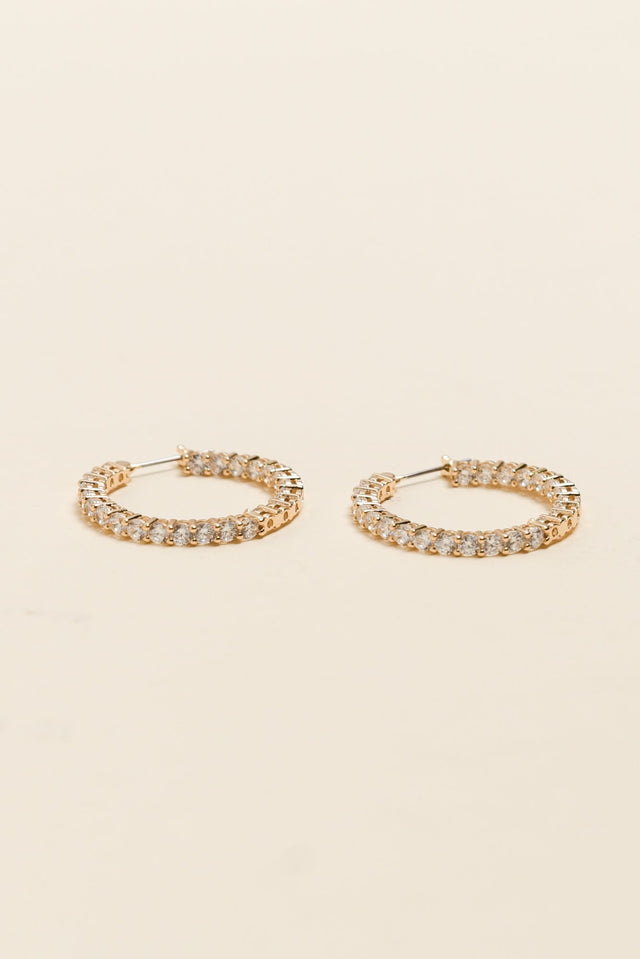 Dolce Vita Gold Diamante Hoop Earrings image 2
