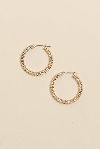 Dolce Vita Gold Diamante Hoop Earrings