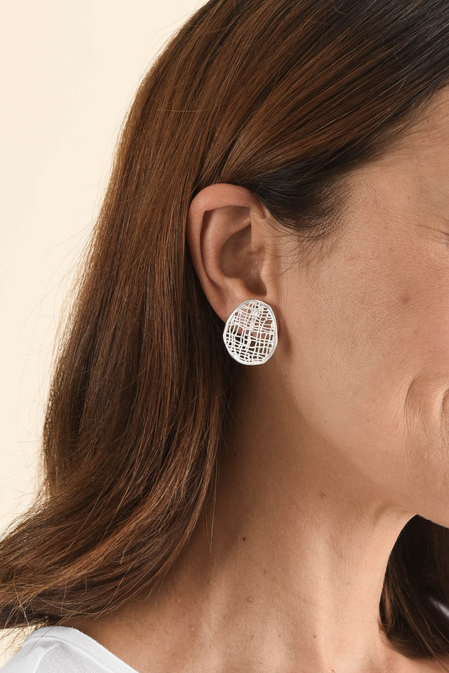 Doria Silver Clip On Earrings