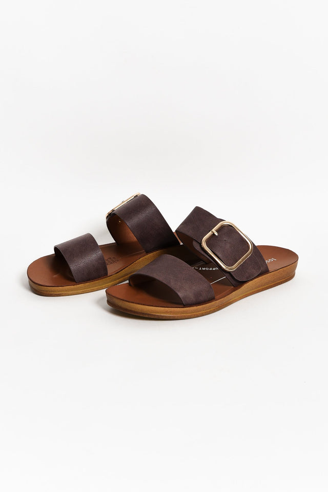 Doti Mocha Buckle Slide image 3