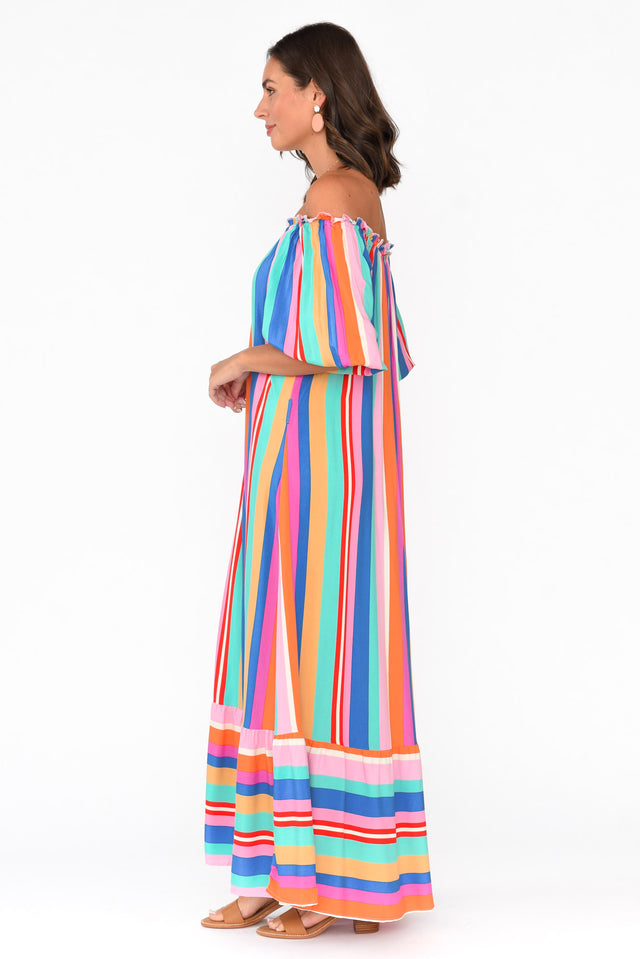 Dove Multi Stripe Maxi Dress
