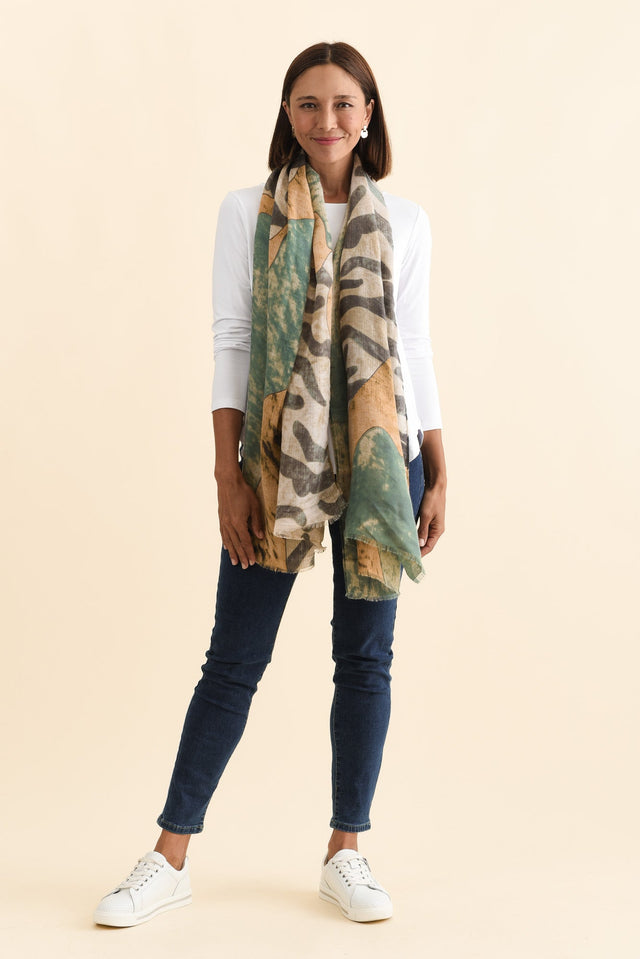 Duke Green Abstract Scarf