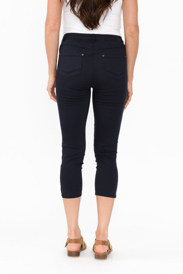 Reed Navy Stretch Cotton Capri Pants