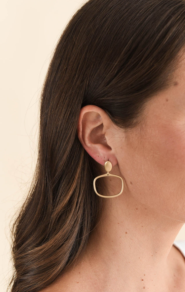 Eaton Gold Ring Drop Earrings image 2