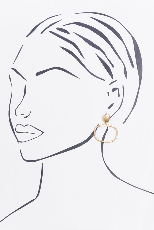 Eaton Gold Ring Drop Earrings