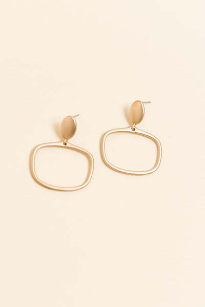 Eaton Gold Ring Drop Earrings