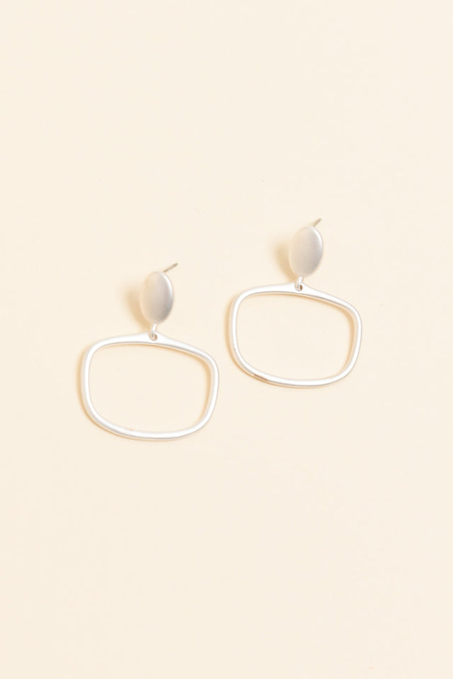 Eaton Silver Ring Drop Earrings