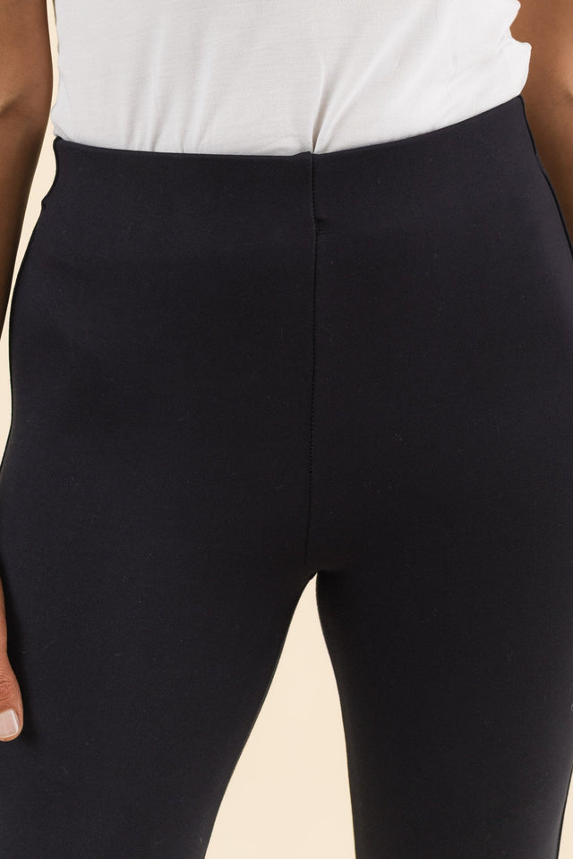 Elsa French Navy Winter Ponte Pants,Detail,Brunette model,alt text|model:Cara image 5