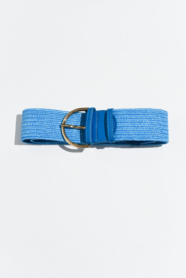 Elvie Blue Woven Stretch Belt