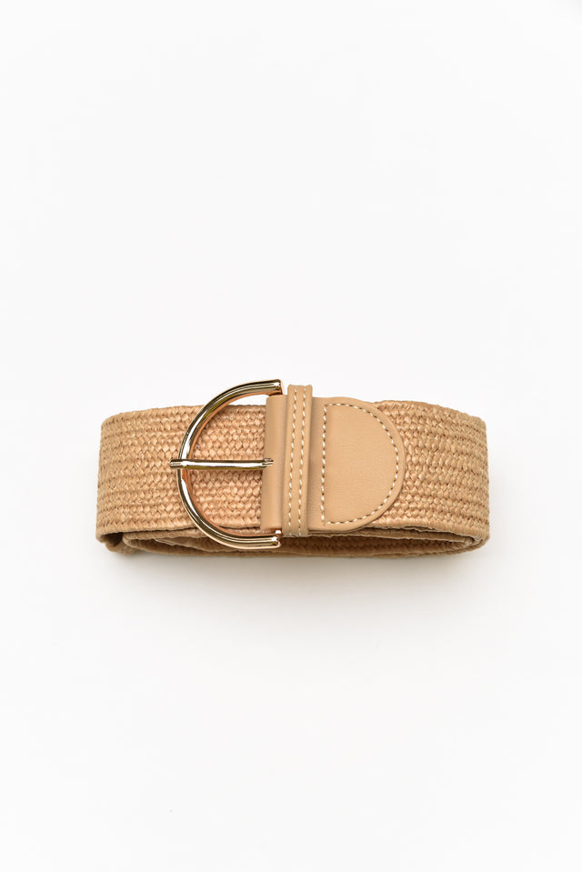 Elvie Natural Woven Stretch Belt