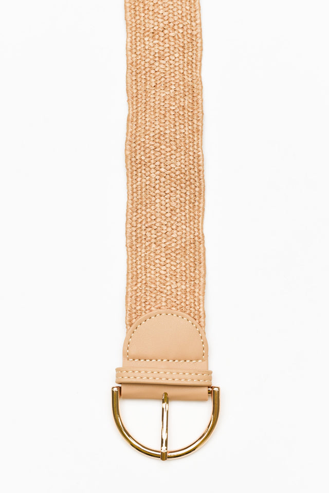 Elvie Natural Woven Stretch Belt