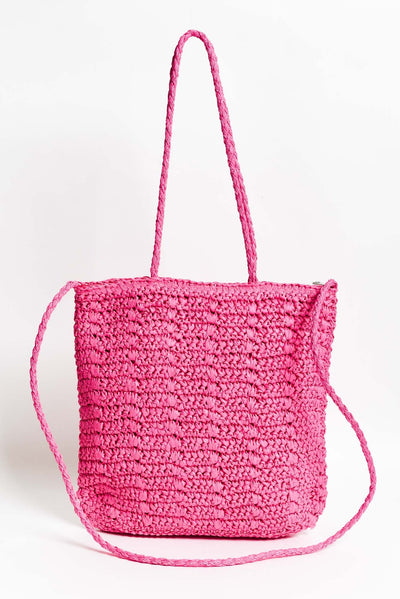 Endota Pink Straw Tote