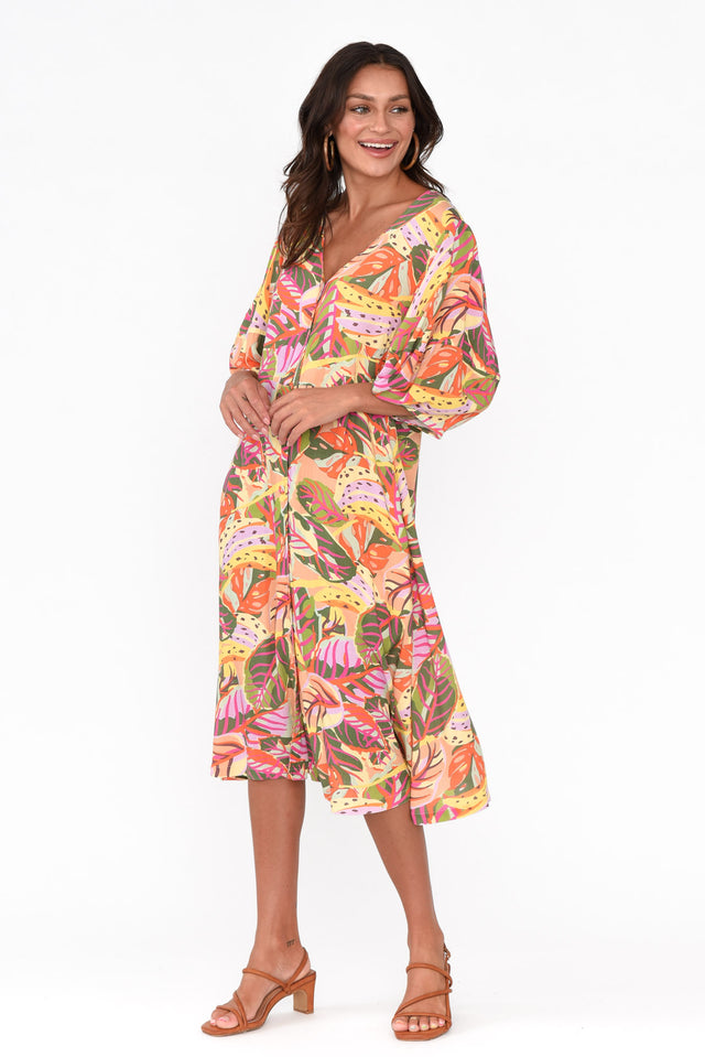 Enna Yellow Tropical Pocket Dress image 6