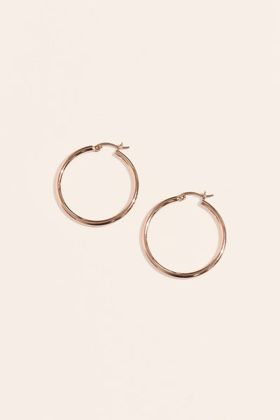 Erika Rose Gold Hoop Earrings