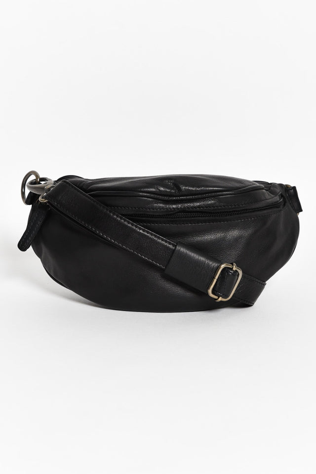 Escape the Ordinary Black Leather Sling Bag image 1