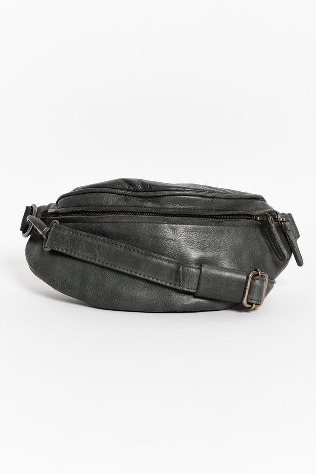 Escape the Ordinary Charcoal Leather Sling Bag