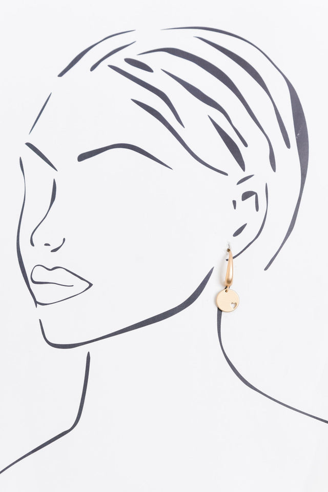 Euphoria Gold Disc Hoop Earrings
