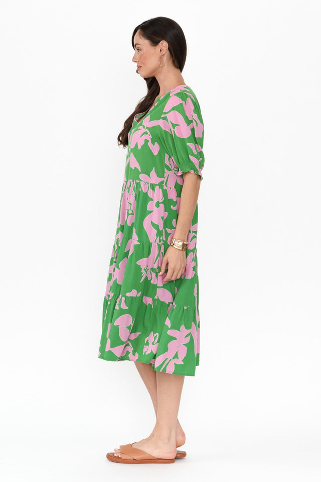 Euphoria Green Floral Dress