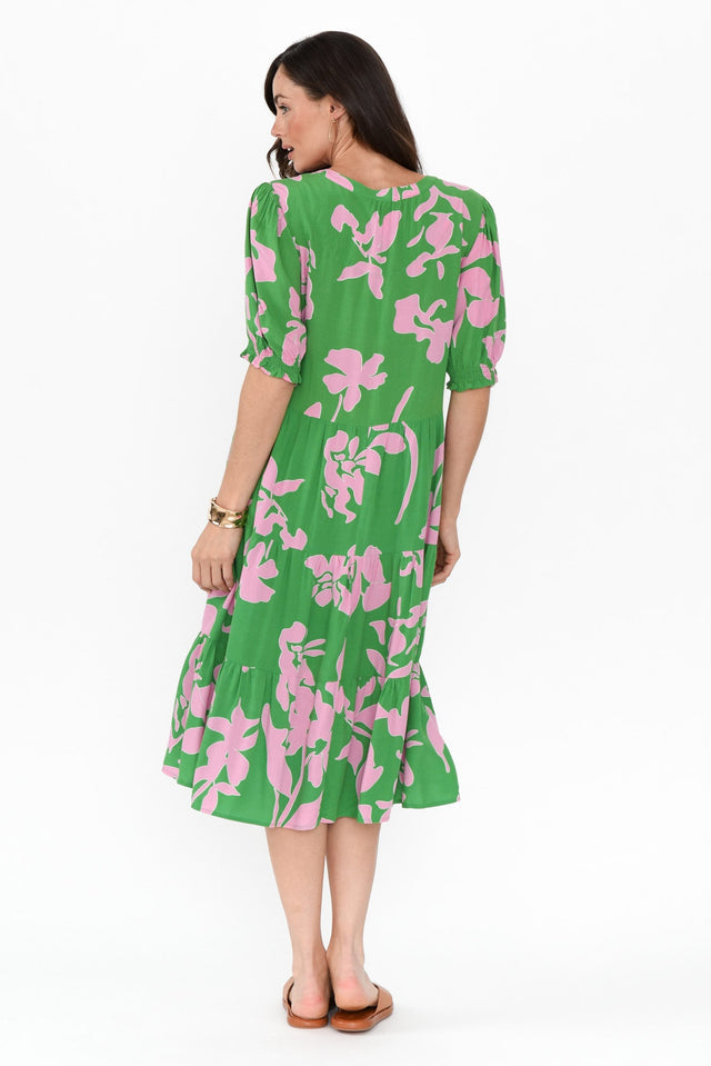 Euphoria Green Floral Dress