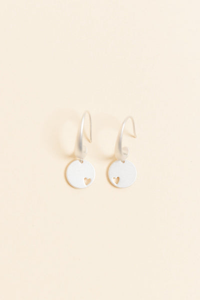 Euphoria Silver Disc Hoop Earrings