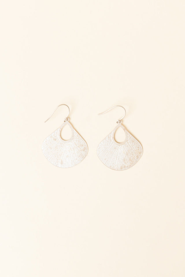 Evelyn Silver Fan Earrings