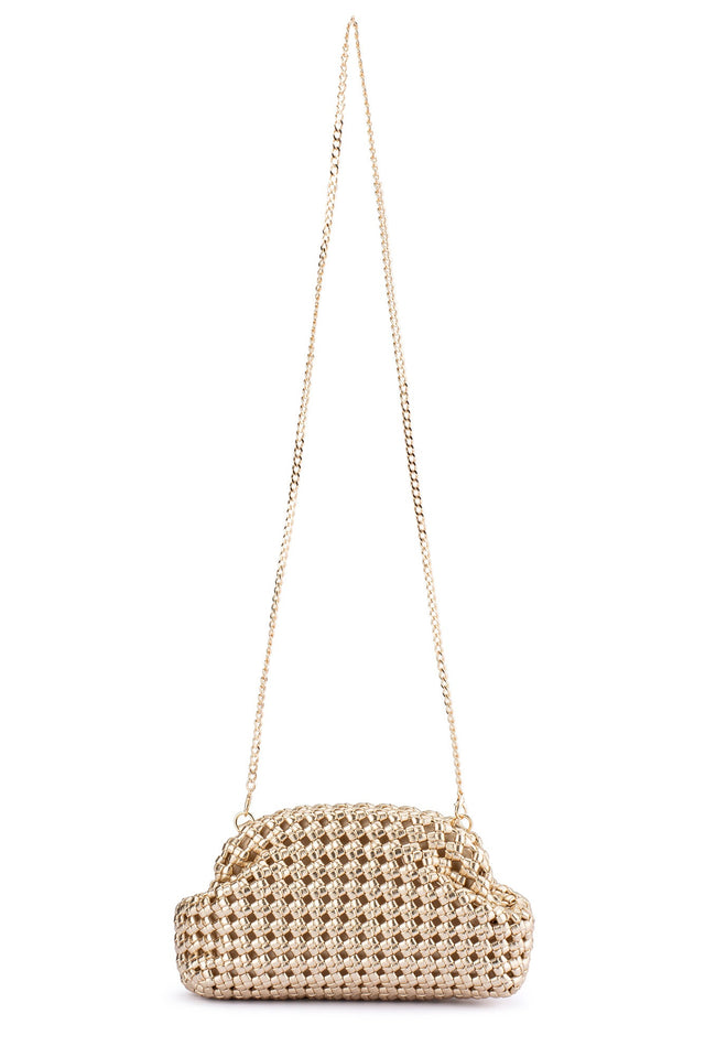 Everly Gold Woven Clutch image 3