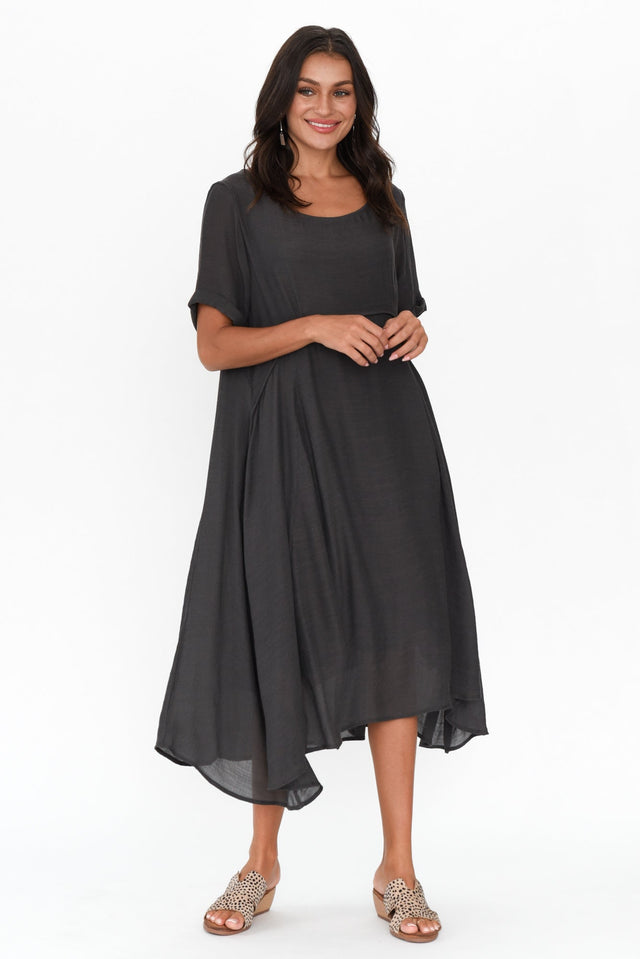 Everlyn Charcoal Crescent Dress image 3
