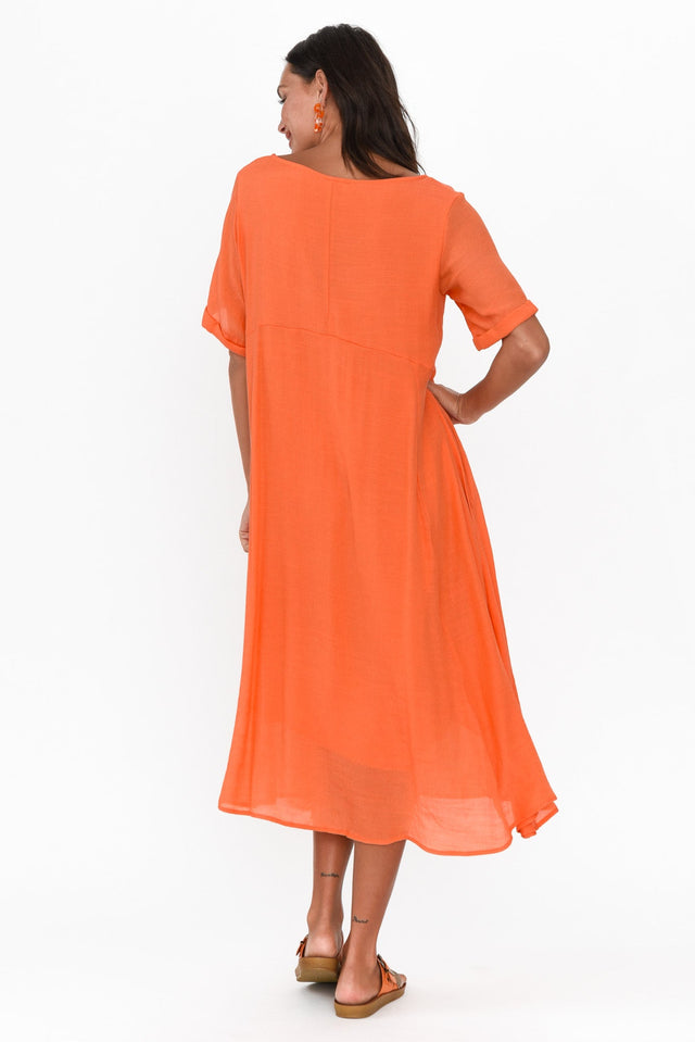 Everlyn Orange Crescent Dress