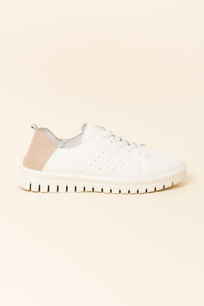 Exit White Leather Sneaker