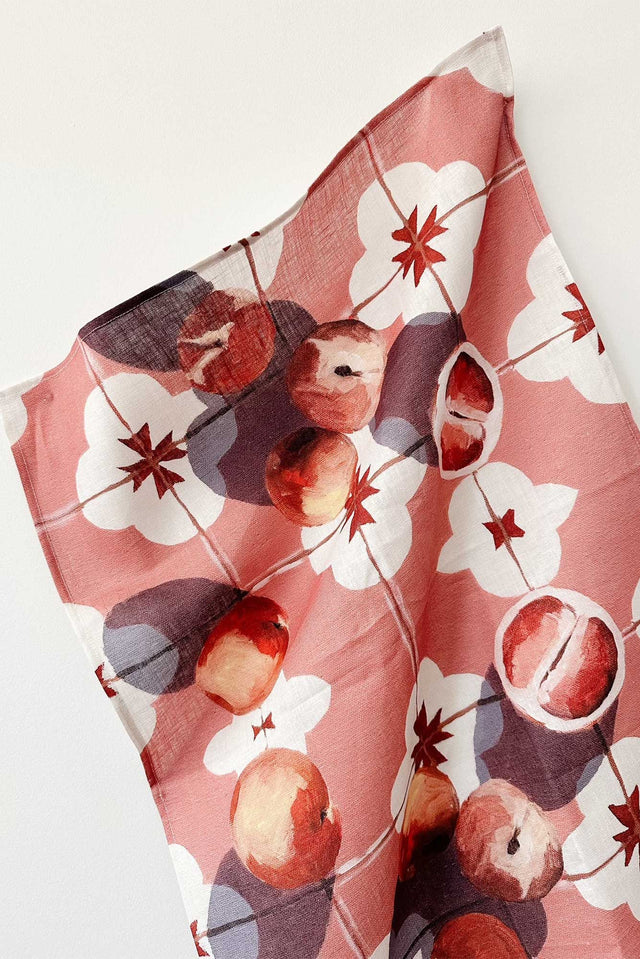 Whitney Spicer Fruit On The Floor Linen Tea Towel image 2