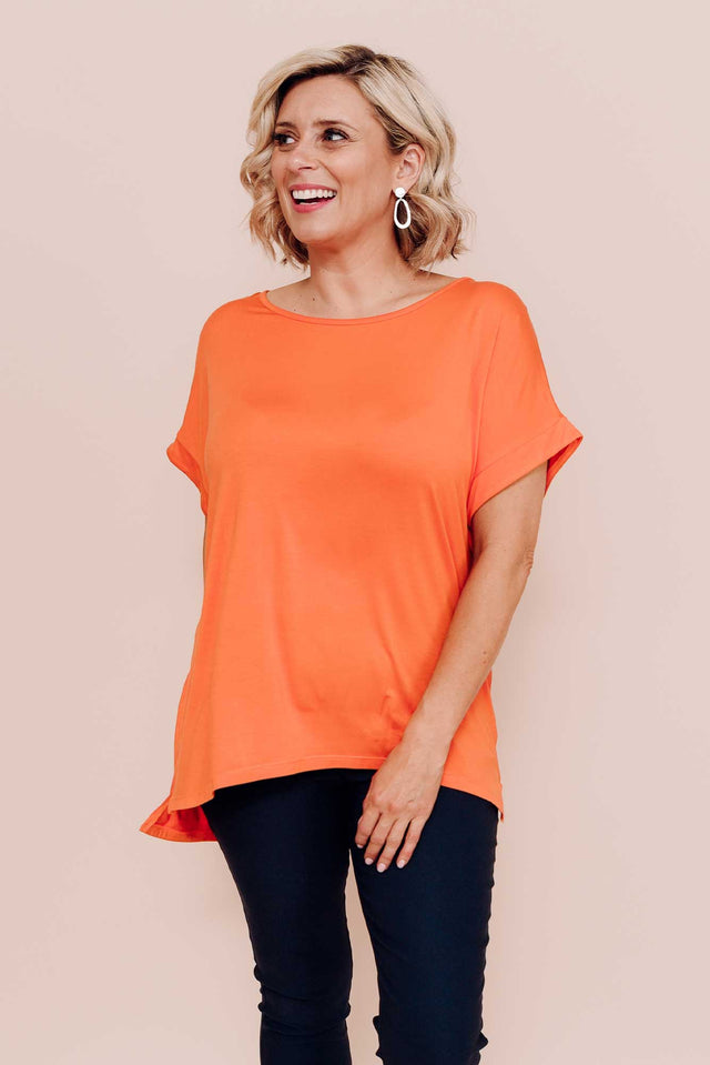 Fallon Orange Bamboo Top