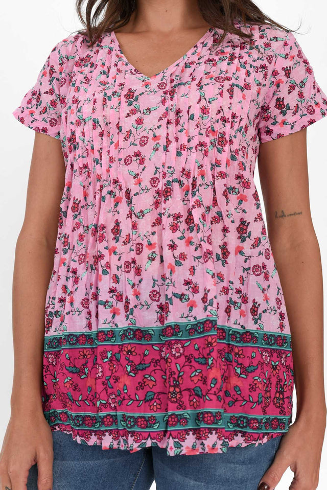 Fia Pink Meadow Cotton Top image 7