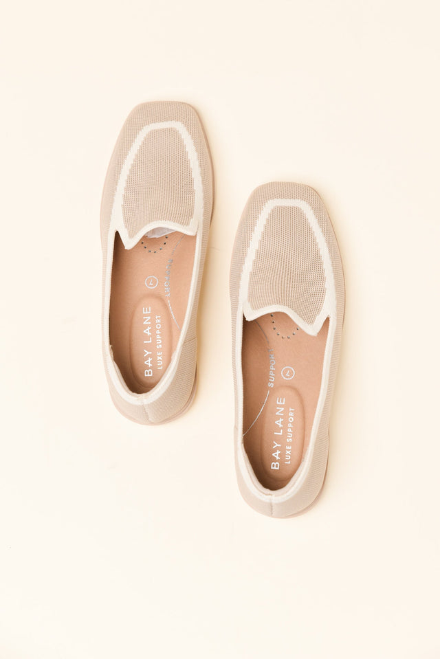 Fifi Beige Contrast Flyknit Loafer image 5