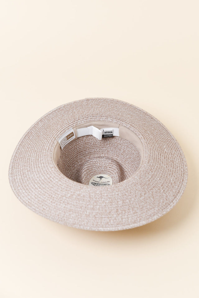 Fiona Sand Wide Brim Travel Fedora image 4