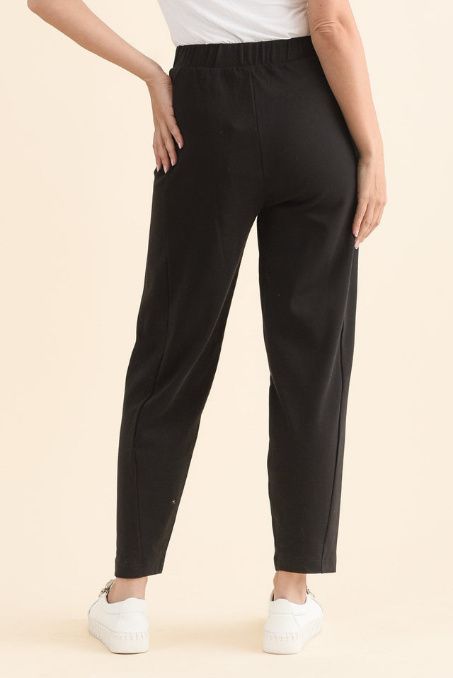 Fisher Black Cotton Barrel Pants image 4