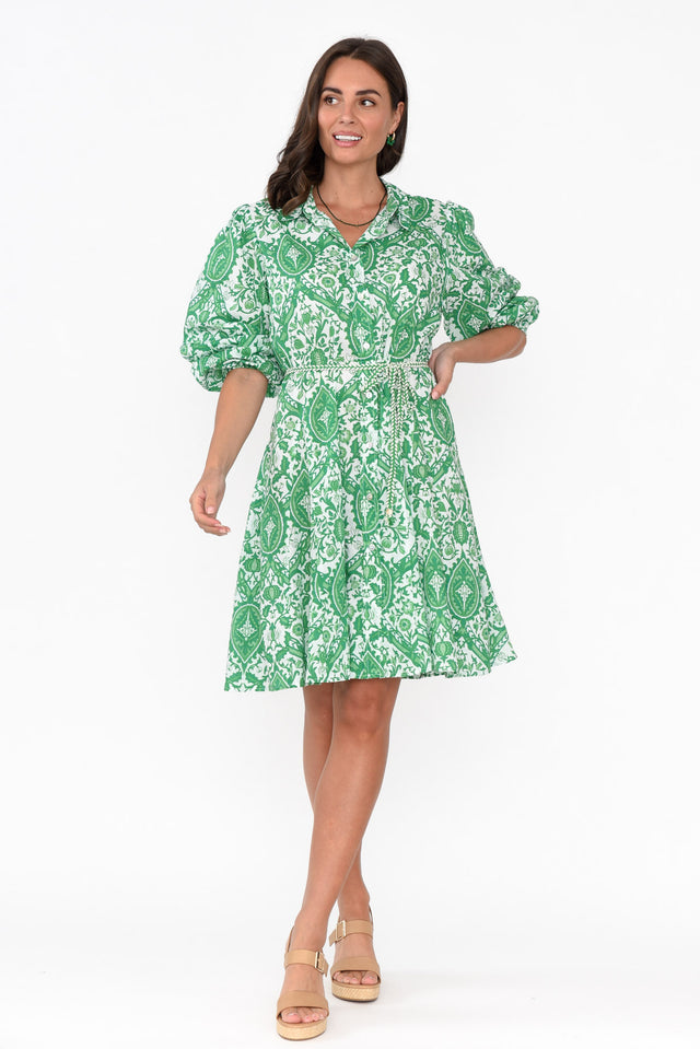 Fitzroy Green Paisley Cotton Dress banner image