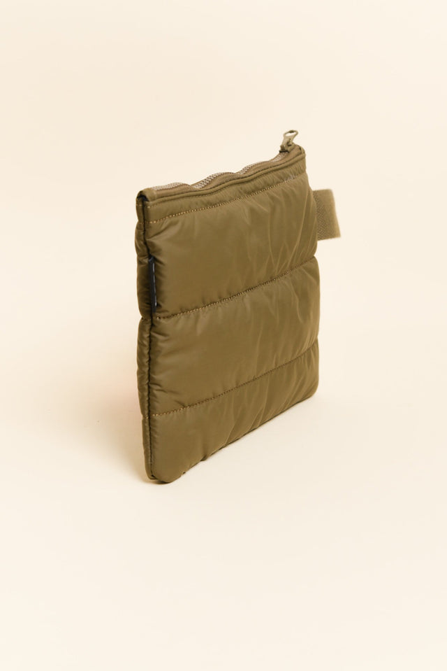 Flat Base Khaki Clutch image 2