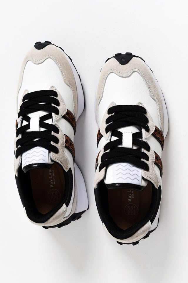 Flex White Leopard Leather Sneaker image 5
