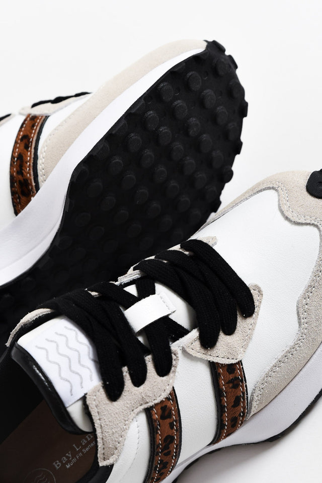 Flex White Leopard Leather Sneaker image 8