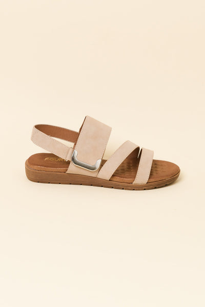 Flinders Beige Velcro Sandal