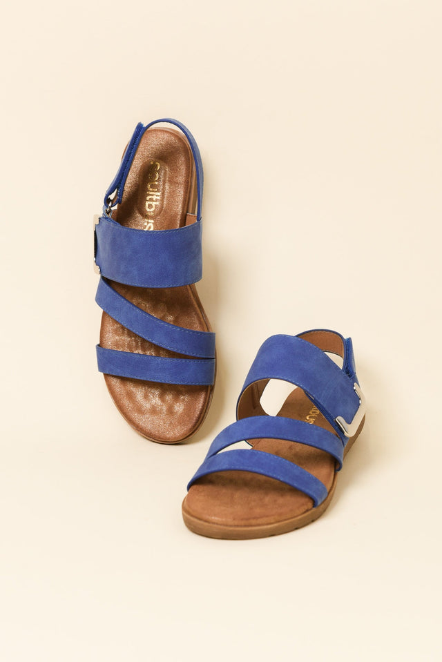 Flinders Blue Velcro Sandal