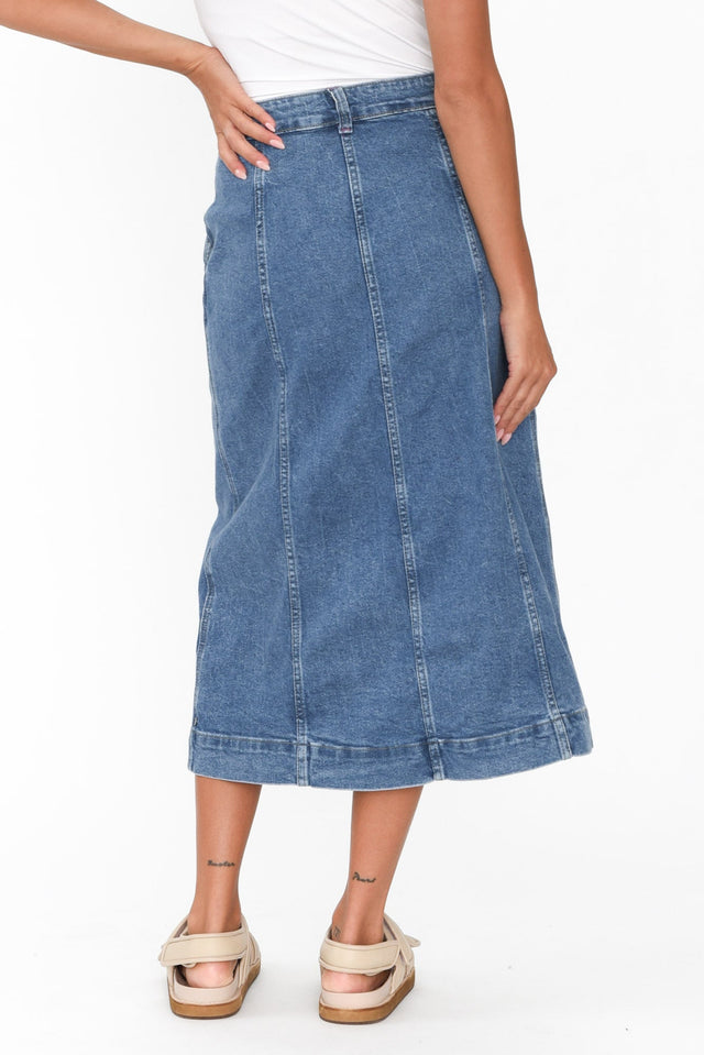 Florence Mid Blue Denim Skirt
