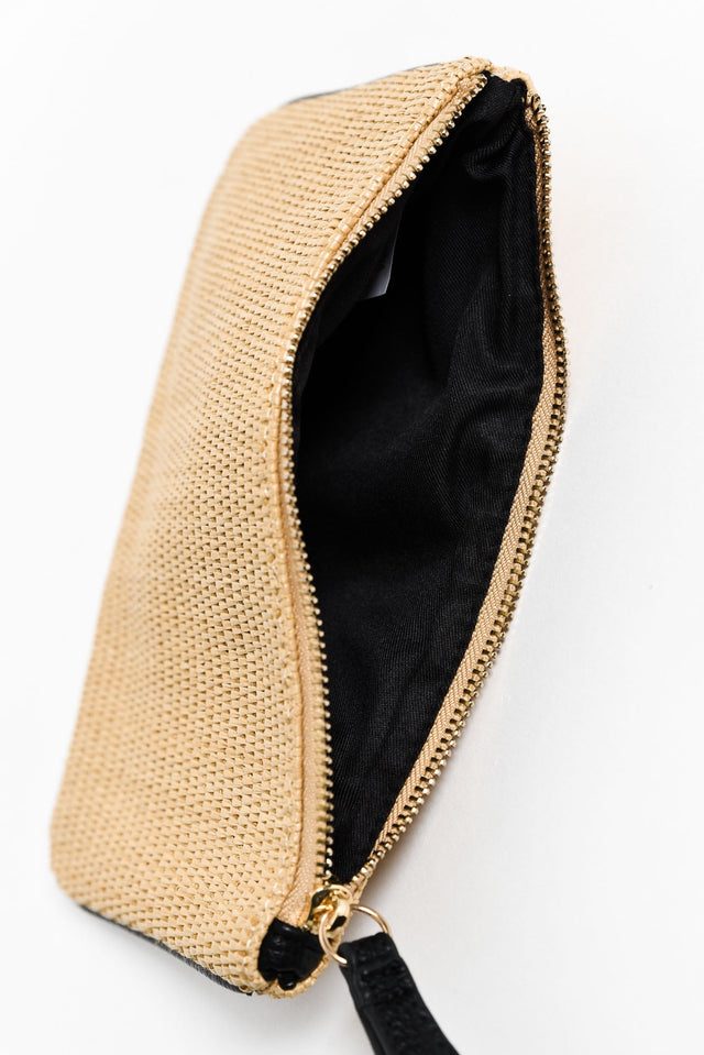 Francesca Black Weave Pouch