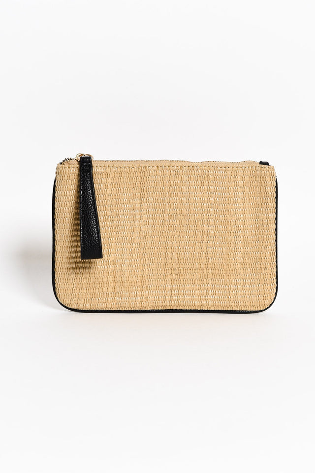 Francesca Black Weave Pouch