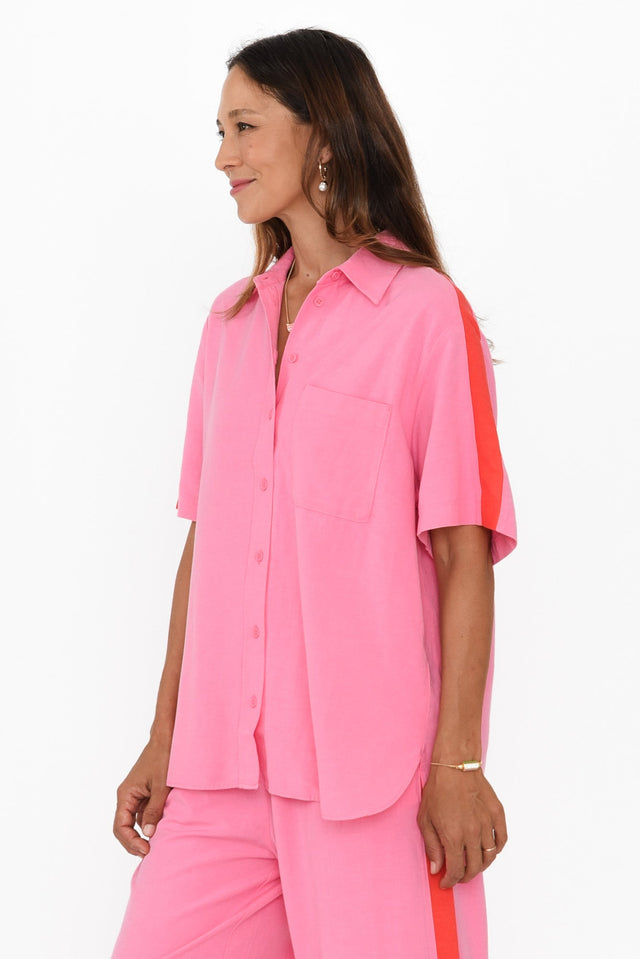 Francis Pink Stripe Pocket Shirt image 5