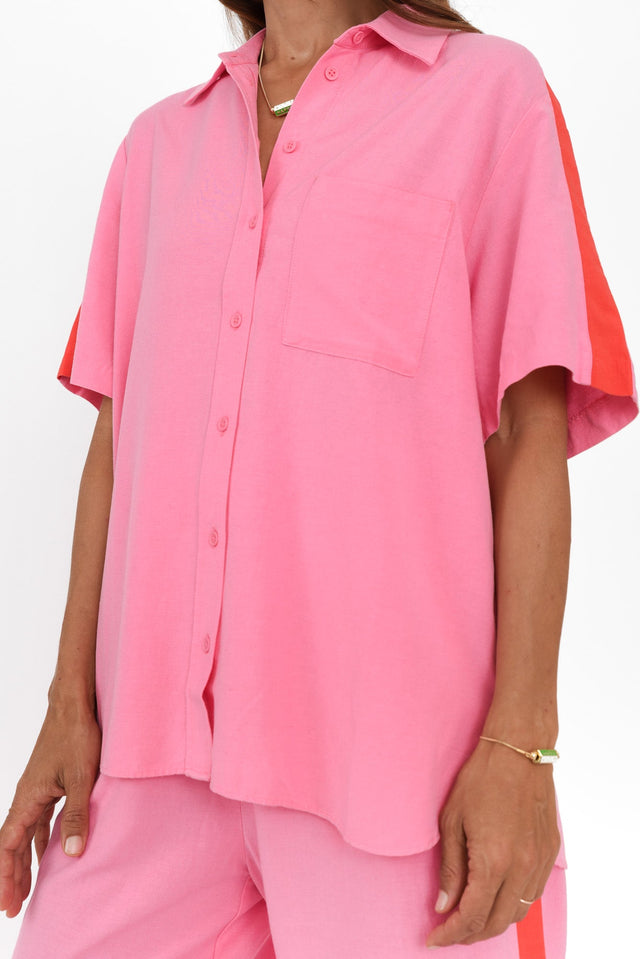 Francis Pink Stripe Pocket Shirt image 7